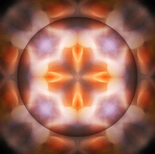 Cross in Circle in Mystical Cloud